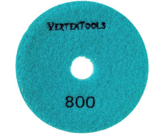 Круг алмазный гибкий шлифовальный для полировки мрамора (100х3х15 мм; Р800) vertextools 12500-0800 – изображение 3