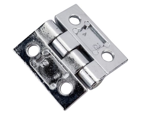 Накладная петля ТРИЗАМ ПН4040.1.2.4 (40х40 мм; металл; хром; 4 отверстия М5; 180 градусов) TRZ0090 – изображение 4