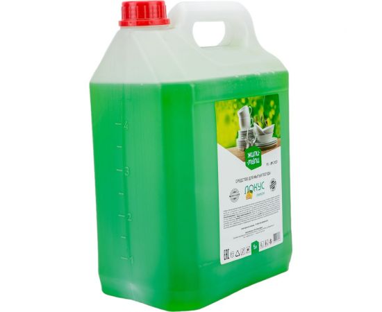 Моющее средство для посуды Жили-Мыли ""Локус"" аромат ""Лимон"", 5 л, канистра 4623721623486 – изображение 4