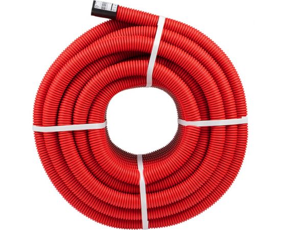 Гофрированная двустенная гибкая труба с зондом EKF ПНД d=40, красная tg2st-40-50m – изображение 3