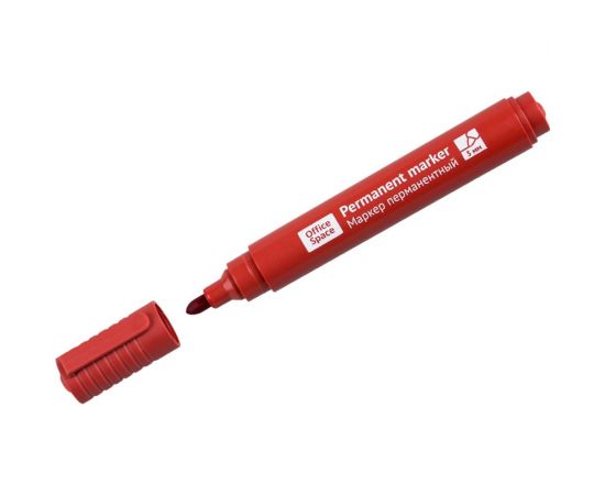 Набор перманентных маркеров OfficeSpace 8004 4цв., пулевидный, 2мм, чехол с европодвесом 265774 – изображение 3