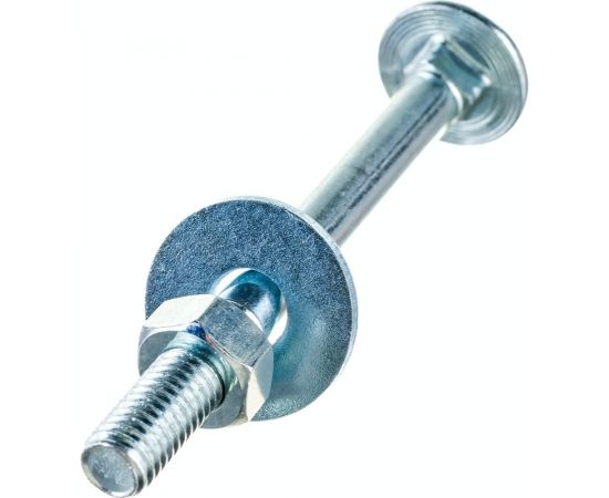Болт Стройметиз М8х80 DIN 603 с гайкой DIN 934 и шайбой DIN 9021, цинк уп. 2 шт. 3180181 – изображение 4