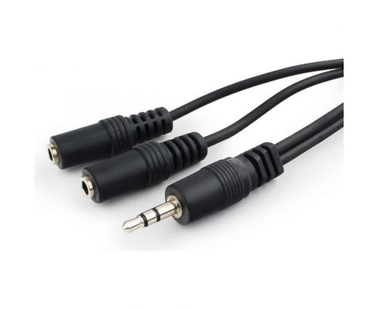 Кабель-разветвитель аудио сигнала Cablexpert джек 3.5 папа-2х джек 3.5 мама, 5м, черный CCA-415 – изображение 3