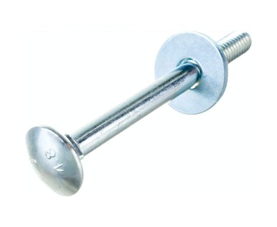 Болт Стройметиз М8х80 DIN 603 с гайкой DIN 934 и шайбой DIN 9021, цинк уп. 2 шт. 3180181 – изображение 3