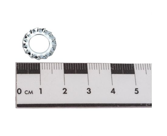 Стопорная шайба ЦКИ DIN 6798, тип A, М8х15 зубчатая, Ц 500 шт 61255 – изображение 2