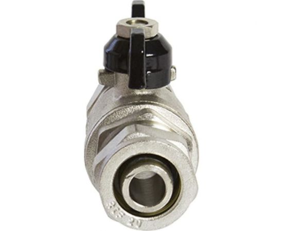 Кран шаровой для металлополимерной трубы VRT 16x16 цанга/цанга никель 528741 – изображение 6