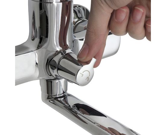 Смеситель для ванны IDDIS Sena SENSBL2i10WA с длинным изливом с керамическим дивертором – изображение 5