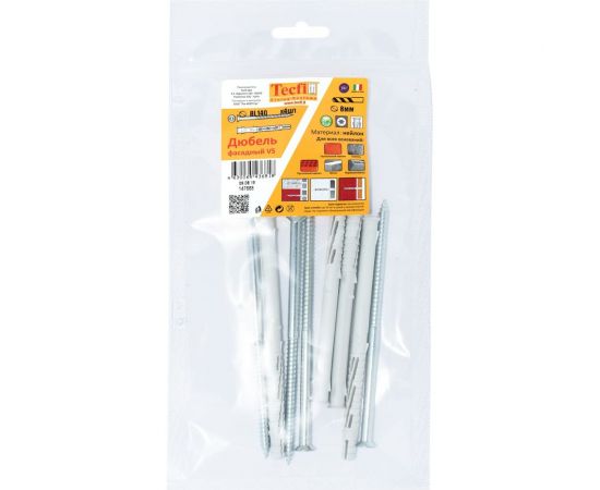 Фасадный дюбель с шурупом Tecfi потайная головка, шлиц TORX 8x140 4 шт 147668 – изображение 5