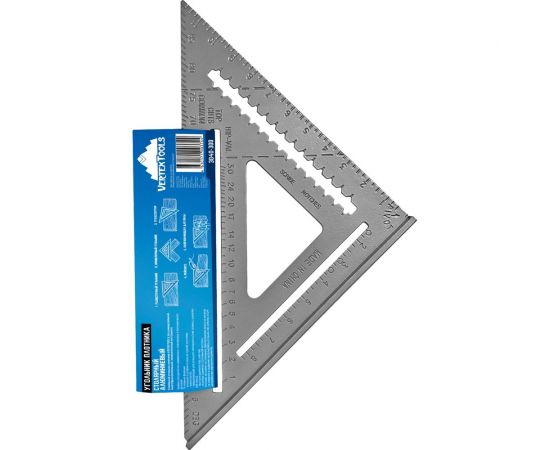 Столярный угольник плотника vertextools алюминий, 300мм 3040-300 – изображение 2