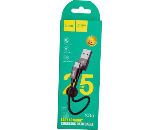 Кабель USB 2.0 Hoco X35, AM/Type-C, черный, 0,25м 6931474707451 – изображение 3