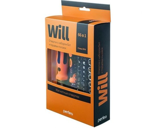 Набор отверток Perfeo Will с битами насадками и головок 66 в 1 30013236 – изображение 2