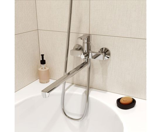 Смеситель для ванны IDDIS Sena SENSBL2i10WA с длинным изливом с керамическим дивертором – изображение 2