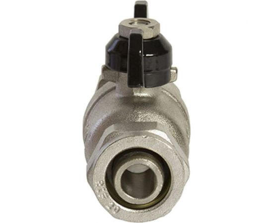 Кран шаровой для металлополимерной трубы VRT 16x16 цанга/цанга никель 528741 – изображение 2