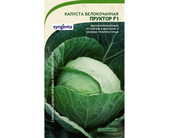 Семена САДОВИТА Капуста Пруктор белокочанная F1 10 семечек 00132354 