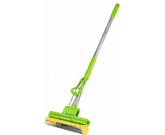 Отжимная телескопическая швабра для пола MASTER FRESH насадка ПВА, 4 отжимных ролика 218332 