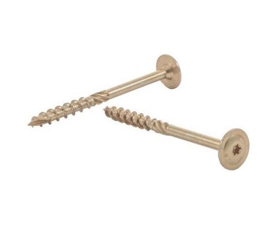 Шуруп Rusconnect CT 06040 с/нарез. д/дерева, прессшайба 6х40 200 шт. Желтый цинк 320604 