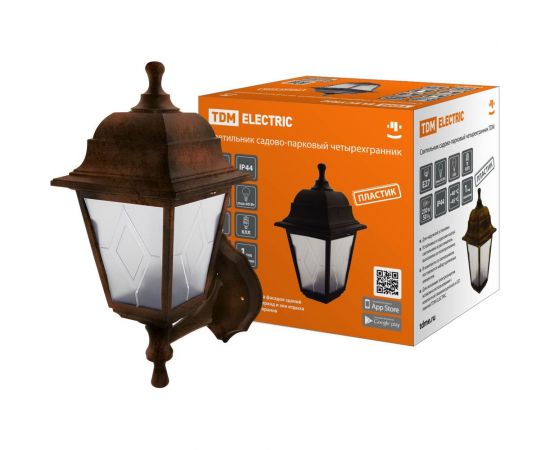 Садово-парковый светильник TDM НБУ 04-60-001 четырехгранный, настенный, медь SQ0330-0784 