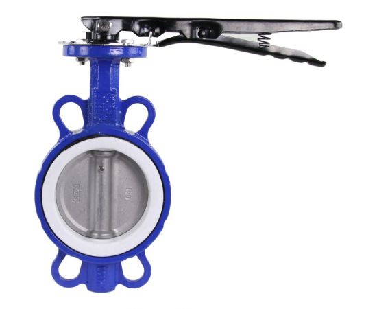 Повротный затвор DN.ru WCB-316L-PTFE Ду100 Ру16, углеродистая сталь, PTFE, с ручкой D050-02265 