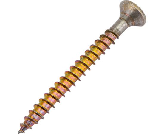 Универсальные шурупы ВИРТУОЗ 6,0х 60 мм, потайная головка, желтый цинк 10 шт 03034 