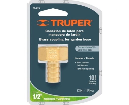 Латунный коннектор Truper для шланга 1/2" мама CF-1/2B 12700 