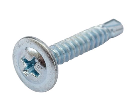 Саморез с прессшайбой Daxmer пшс 4,2x25 250 цинк, усиленный, сверло 438741 – изображение 4
