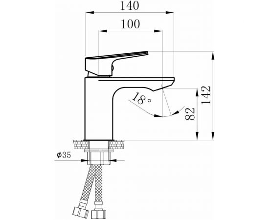 Смеситель для раковины Osgard Segel white 940000001160 – изображение 2