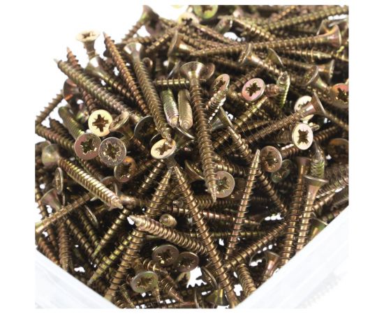 Шуруп Качественный КРЕПЕЖ желтый цинк 3.0x35 300 шт 0300429 КЧ – изображение 2