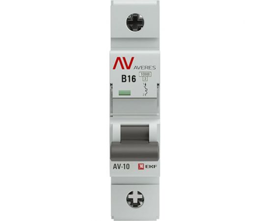 Автоматический выключатель EKF AV-10, 1P, 16A, 10kA, AVERES SQmcb10-1-16B-av – изображение 3