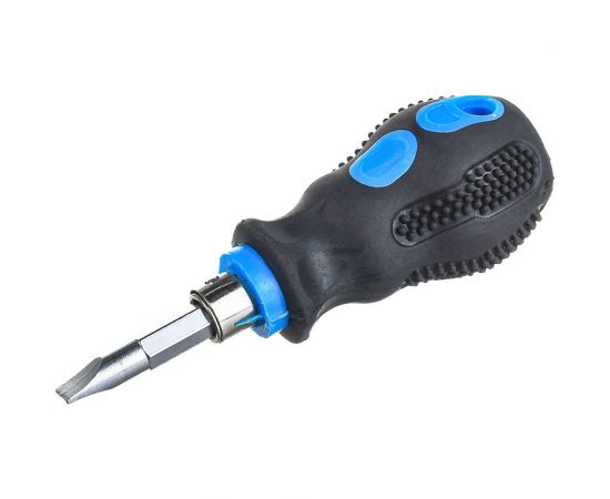 Комбинированная отвертка ТУНДРА 2 в 1 PH2 и SL6 х 38 мм, без магнита, 2К рукоятка 1858814 – изображение 2