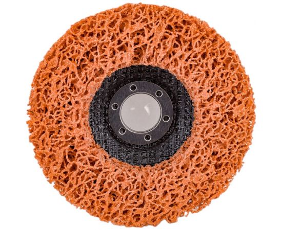 Диск для снятия ржавчины 125x22х13 мм, оранжевый, конический под УШМ Русский Мастер РМ-381355 – изображение 4