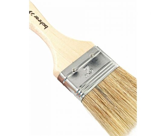 Плоская кисть BOHRER Стандарт 50 мм, 2 натур. щетина, 44x11 мм, деревянная рукоятка 12 шт 81001050 – изображение 2