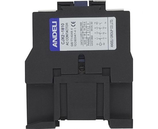 Контактор ANDELI CJX2-1810 18A 220В/AC3 1но 50Гц ADL08-006 – изображение 3