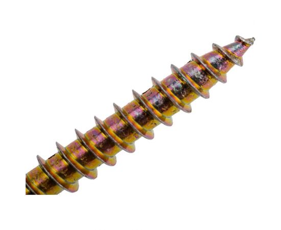 Универсальные шурупы ВИРТУОЗ 6,0х 60 мм, потайная головка, желтый цинк 10 шт 03034 – изображение 3