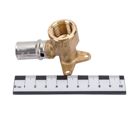 Настенный короткий угольник с креплением STOUT 1/2х16 SFP-0018-001216 – изображение 2