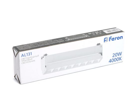 Светодиодный трековый однофазный светильник FERON AL131 на шинопровод 20W 4000K 60 градусов белый 48375 – изображение 9