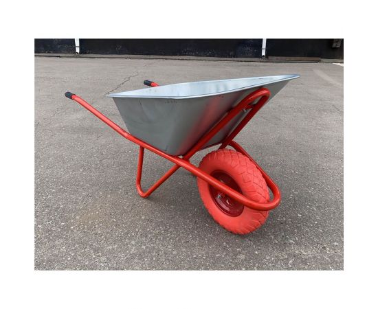 Строительная тачка SevenBerg 110 л, на одном литом ПУ колесе 4687203268442 – изображение 4