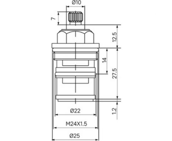Дивертор для смесителя IDDIS латунь, керамика, 49 мм, поворотный 997BC149SM – изображение 2