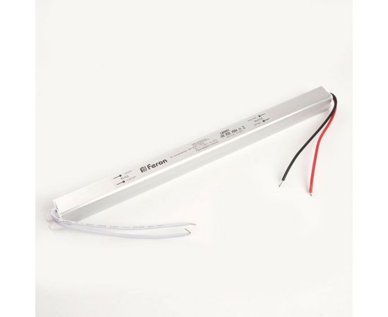 Электронный трансформатор FERON для светодиодной ленты 36W 24V (ультратонкий драйвер), LB001 48012 