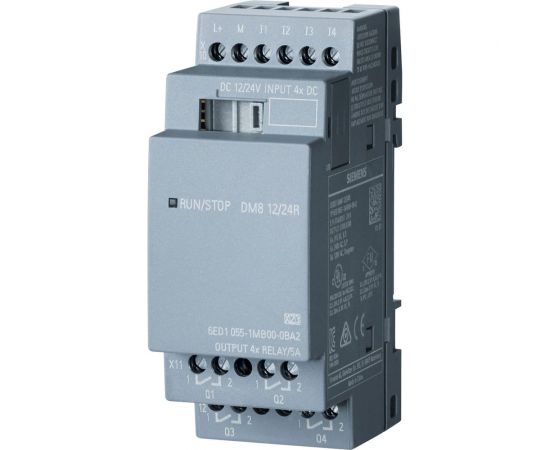 Модуль расширения Siemens LOGO! DM8 12/24R 4DI 4DO 6ED10551MB000BA2 