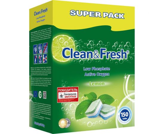 Таблетки для посудомоечных машин CLEANANDFRESH all in 1, 150 таблеток Cd13150 