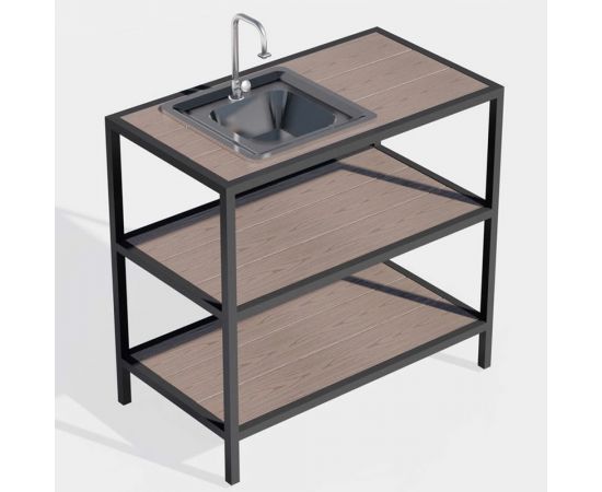 Модуль уличной кухни UL с раковиной УЛИЧНЫЕ ЛЕСТНИЦЫ 85x90x50 см UL-KHN-MK 