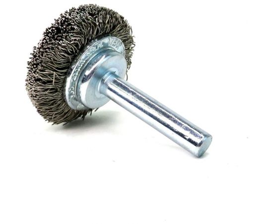 Щетка для дрели дисковая 30x10 мм, с хв-м 6 мм, гофрированная нержавеющая сталь 0.30 мм 13-180 EuroBrush EB-D30SS1 – изображение 4