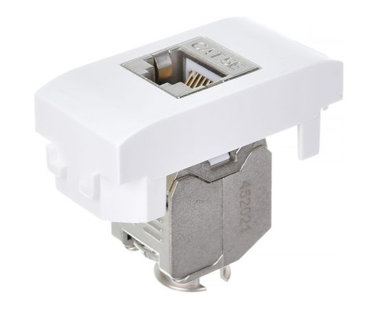 Компьютерная розетка DKC СП Brava 1 модуль RJ45 CAT.5E экран белая 76457B – изображение 3