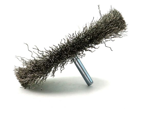 Щетка для дрели дисковая 100x10 мм, с хв-м 6 мм, гофрированная нержавеющая сталь 0.30 мм 13-174 EuroBrush EB-D100SS – изображение 5