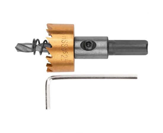 Коронка кольцевая по металлу 25 мм, HSS сталь, титановое покрытие FIT 36864 – изображение 4