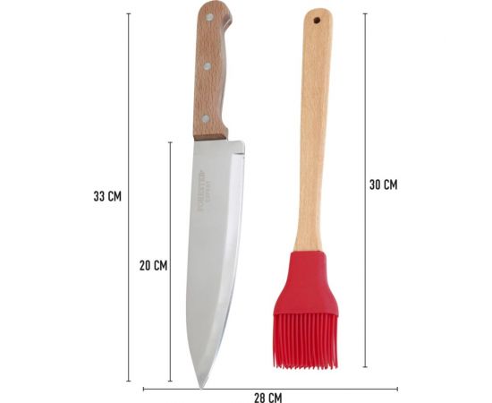 Набор для работы с мясом Forester нож шефа, 33 см + силиконовая кисть C834 – изображение 8
