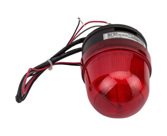 Светосигнальный маячок INNOCONT d=70мм, L=85мм, светодиод, вращение, зуммер, цвет: красный, 24VDC IP54, кабель 0.5м SL70B-024-R – изображение 5