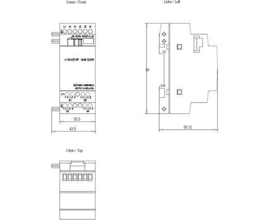 Модуль расширения Siemens LOGO! DM8 12/24R 4DI 4DO 6ED10551MB000BA2 – изображение 2