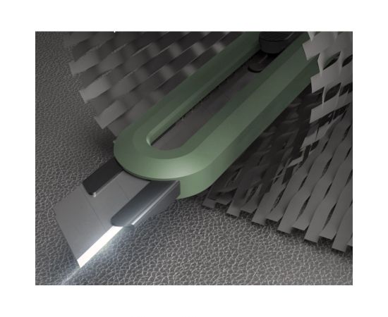 Технический нож DELI home series green ht4018l сегментированное черное лезвие 18 мм, эксклюзивный дизайн, soft touch 112888 – изображение 6