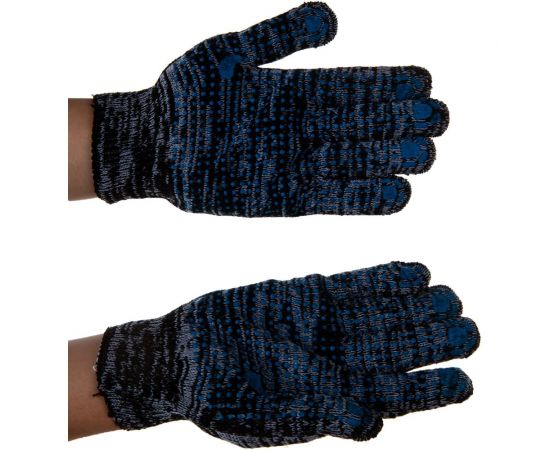 Трикотажные перчатки Россия, меланж, ПВХ-покрытие Точка, 10 класс 67789 – изображение 3